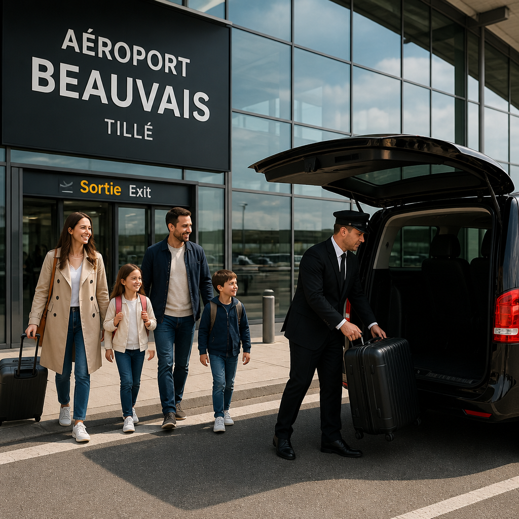Beauvais Airport Transfer to Disneyland Paris with private taxi, shuttle, and Beauvais minivan transfer service from BVA Airport France